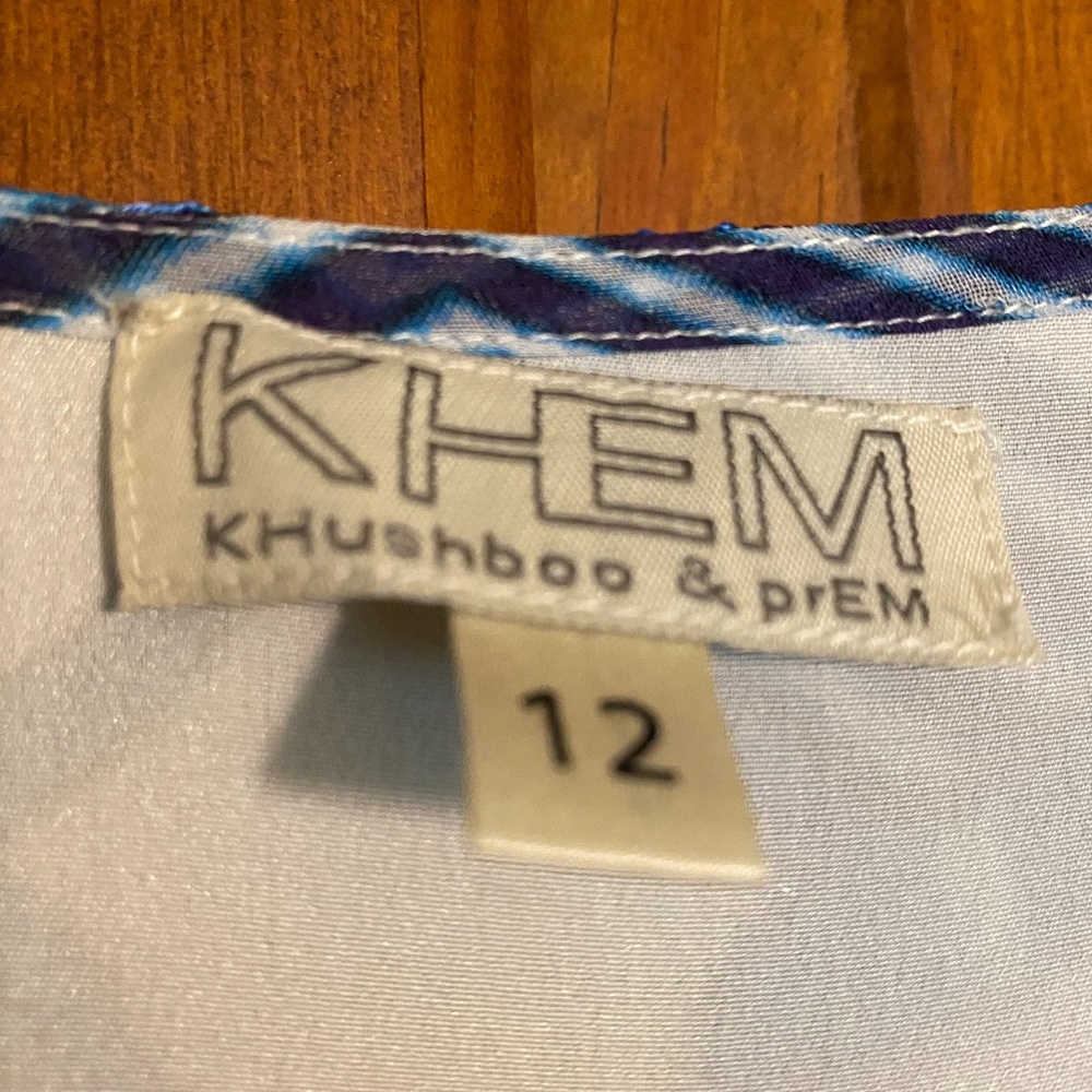 RARE Anthropologie Utpala Maxi Dress in Blue/White size 12 - Picture 15 of 15